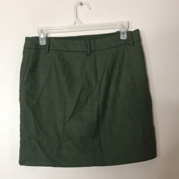 J. Crew army green wool mini skirt size 4 - Picture 8 of 10